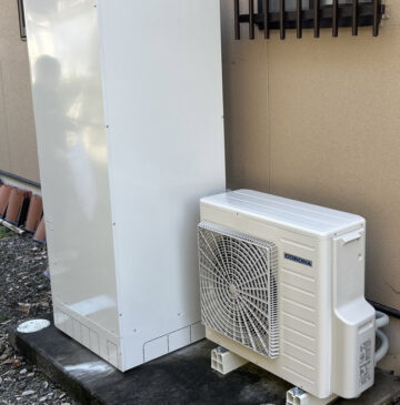 岐阜県岐阜市Wエコキュートの施工事例工事後写真